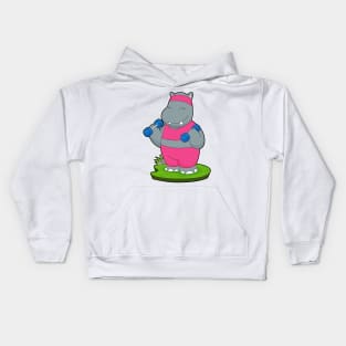 Hippo Fitness Dumbbells Kids Hoodie